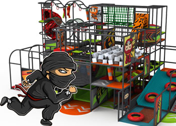 Aires de jeux Ninja Création parcours Ninja interieur